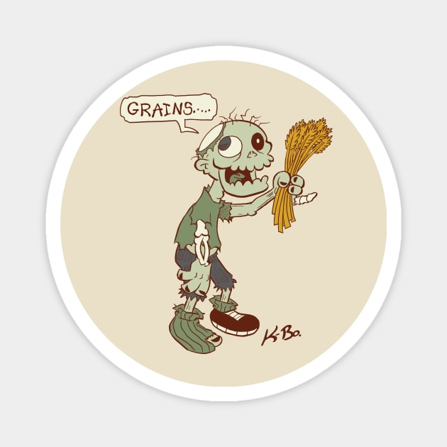 Vegan Zombie Magnet by K-Bo.